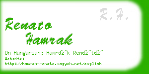 renato hamrak business card